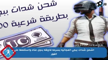 اشحن شدات ببجي المجانية بسرعة فائقة بدون عناء واستلمها على الفور